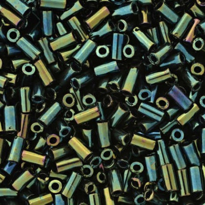TOHO Bugle Beads 3mm Metallic Iris Green/Brown 84 | 10g Pack