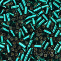 TOHO Bugle Beads 3mm Silver-Lined Teal 27BD | Japanese Glass
