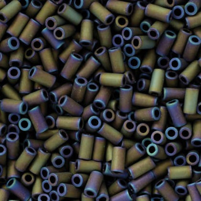 TOHO Bugles 3mm Matte-Color Iris Purple 615 | Japanese Glass Beads