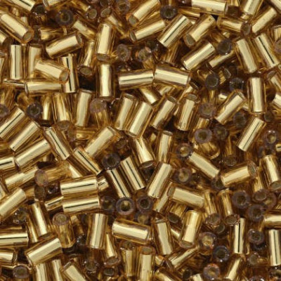 TOHO Bugles 3mm Silver-Lined Topaz 22C | Japanese Glass Beads