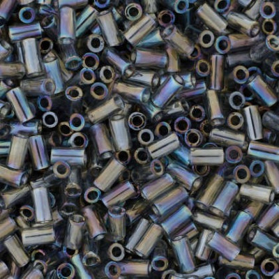 TOHO Bugle Beads 3mm Transparent Rainbow Gray 176B | 10g