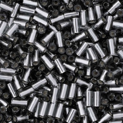 TOHO Bugle Beads 3mm Silver-Lined Gray 29B | Japanese Glass Beads