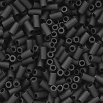 TOHO Bugles 3mm Opaque-Frosted Jet 49F | Japanese Glass Beads