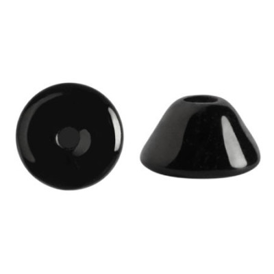 Konos® par Puca® 2x4mm Opaque Jet Black 23980 | Czech Glass Beads