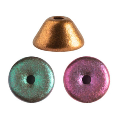 Konos® par Puca® 2x4mm Yellow Gold Metallic Iris 01620 | Czech Beads