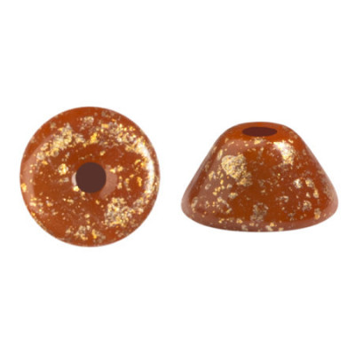 Konos® par Puca® 2x4mm Frost Caramel Splash 19460-94401 | Czech Beads