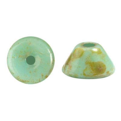 Konos® par Puca® 2x4mm Frost Jade Travertin 58430-86800 | Glass Beads