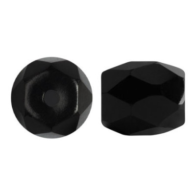 Baros® par Puca® 5x6mm Opaque Jet Black 23980 | Czech Glass Beads