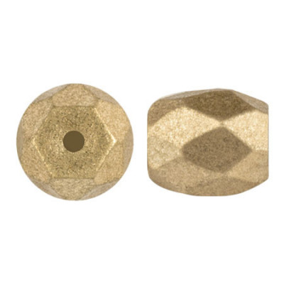 Baros® par Puca® 5x6mm Light Gold Mat 01710 | Czech Glass Beads
