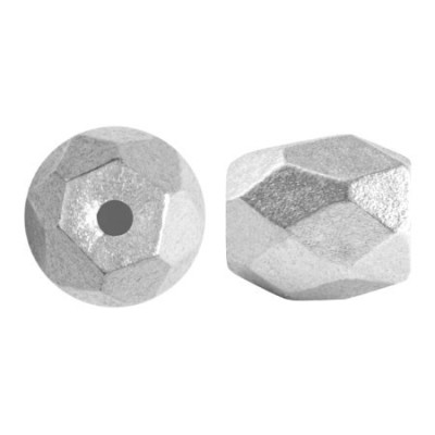 Baros par Puca 5x6mm Silver Aluminium Mat 00030-01700 | Czech Beads