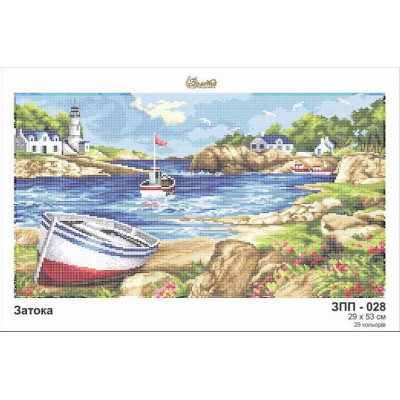 Embroidery beads canvas-Bay of Moons-N.7 29 x 53 Platno pro vysívani koralky-