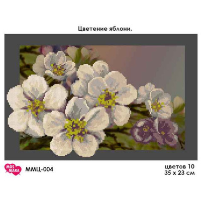 Canevas broderie perles Apple blossoms N°55 35x23