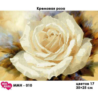 Embroidery beads canvas- Creamy pink-N.62 35 x 23 