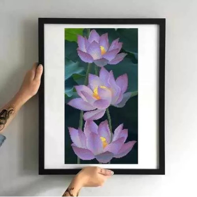 Embroidery beads canvas-Water lilies-N.88 24 x 45 