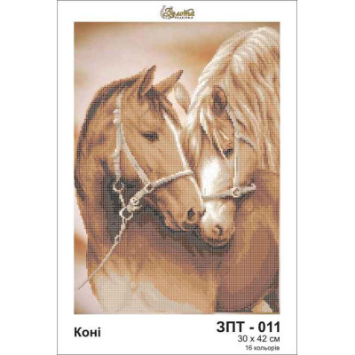 Stickerei Perlen Leinwand-Horses-Nr.174 30 x 42