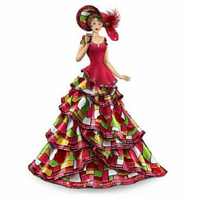 Diamond painting- Lady in red-N°24 40x40