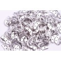 Czech Mates Crescent 10x3 mm N. 1 Silver 