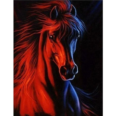 Diamond painting- Horse head-N°38 50x40