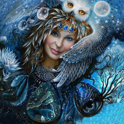 Diamond painting - Civetta e donna - N.48 30x30