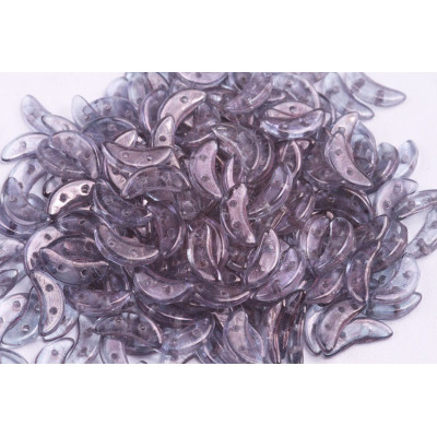Czech Mates Crescent 10x3 mm N. 9 Luster - Transparent Amethyst 