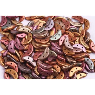 Czech Mates Crescent 10x3 mm N. 11 Matte Metalic Bronze Iris 