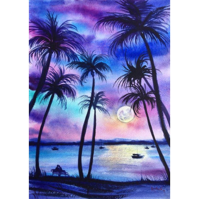 Diamond painting- Cocoteros-Nº145 30x40