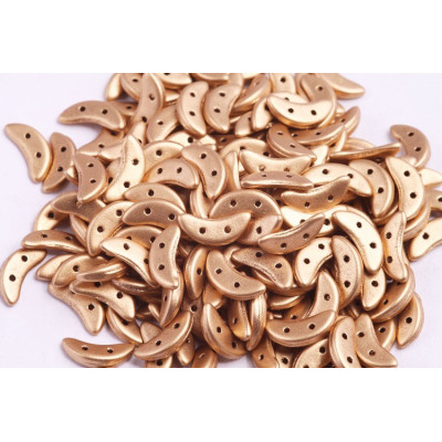 Czech Mates Crescent N. 12 Matte Metalic Flax 