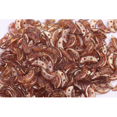 Czech Mates Crescent 10x3 mm N. 14 Luster Transparent Gold/Sm. Topaz 