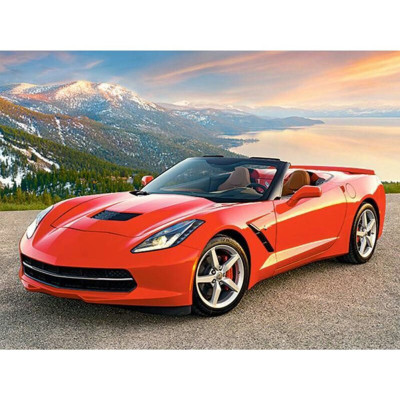 Diamond painting- red convertible-N.194 30x40 