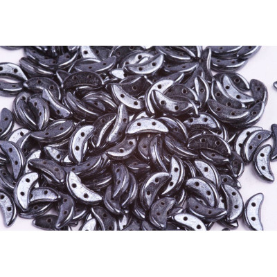 Czech Mates Crescent N. 18 Hematite 