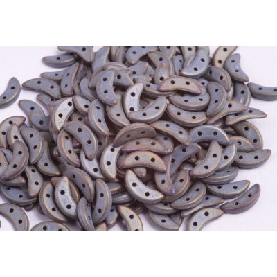 Czech Mates Crescent 10x3 mm N. 19 MATTE IRIS BROWN