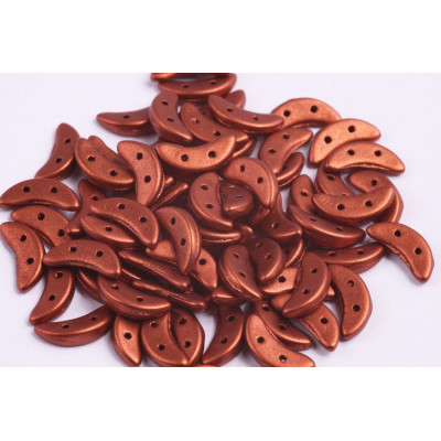 Czech Mates Crescent 10x3 mm N. 21 MATTE METALLIC DK COPPER
