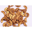Czech Mates Crescent N. 22 MATTE  METALLIC ANTIQUE GOLD