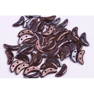 Czech Mates Crescent N. 23 LUSTER METALLIC AMETHIST