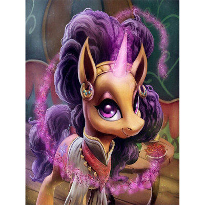 Diamond painting- Lila Einhorn-Nr.259 30x40