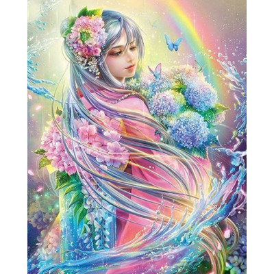 Diamond painting- Rainbow Fairy-N.492 40x50 