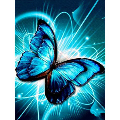 Diamond painting-Blue butterfly-N.505 40x50 