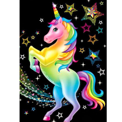 Diamond painting- Rainbow Unicorn-N.551 30x40 