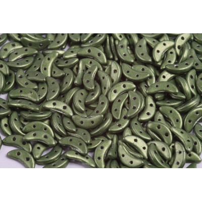 Czech Mates Crescent 10x3 mm N. 59 SATURATED METALLIC SAGE GREEN