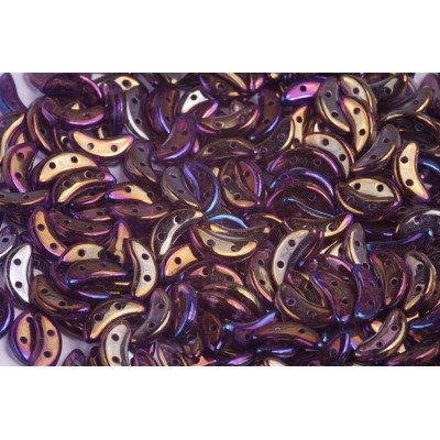 Czech Mates Crescent 10x3 mm N. 71 Luster Iris - Tanzanite 