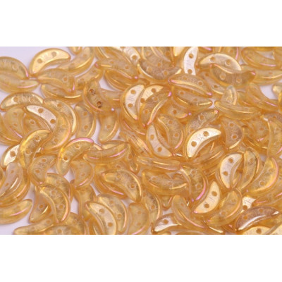 Czech Mates Crescent N. 96 Luster Iris - Topaz 