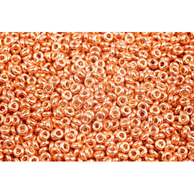 TOHO Demi Round 8/0 Galvanized Rose Gold PF551 | 3mm Glass Beads