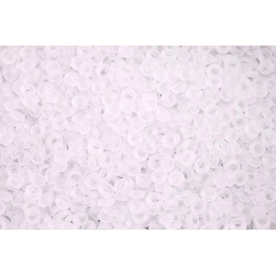 TOHO Demi Round 8/0 Transparent-Frosted Crystal 1F | 3mm Beads