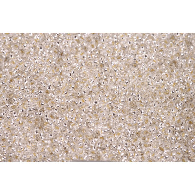 TOHO Demi Round 11/0 Silver-Lined Crystal PF21 | Japanese Glass Beads