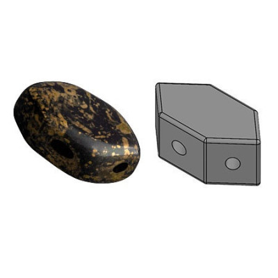 Paros par Puca Beads Jet Bronze 23980/15496 | Czech Glass