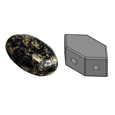 Czech Glass Paros® par Puca® Jet Splash 23980/94401 | 20pcs