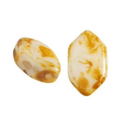 Paros par Puca Beads 7x4mm Opaque White Travertin 86800 | 20pcs