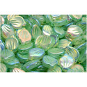 Peony Petal Beads 9x12 mm N. 4117 CRYSTAL FULL AB/GREEN