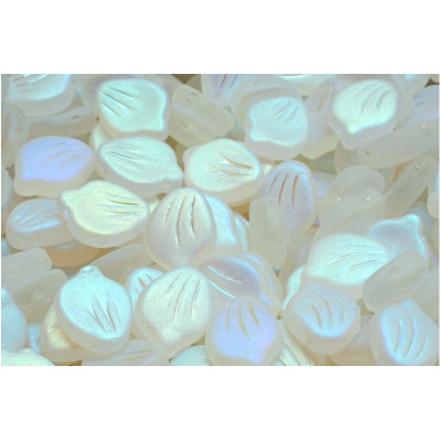 Peony Petal Beads 9x12 mm N. 4129 CRYSTAL MAT FULL AB