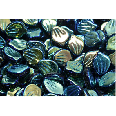 Peony Petal Beads 9x12 mm N. 4134 JET FULL AB